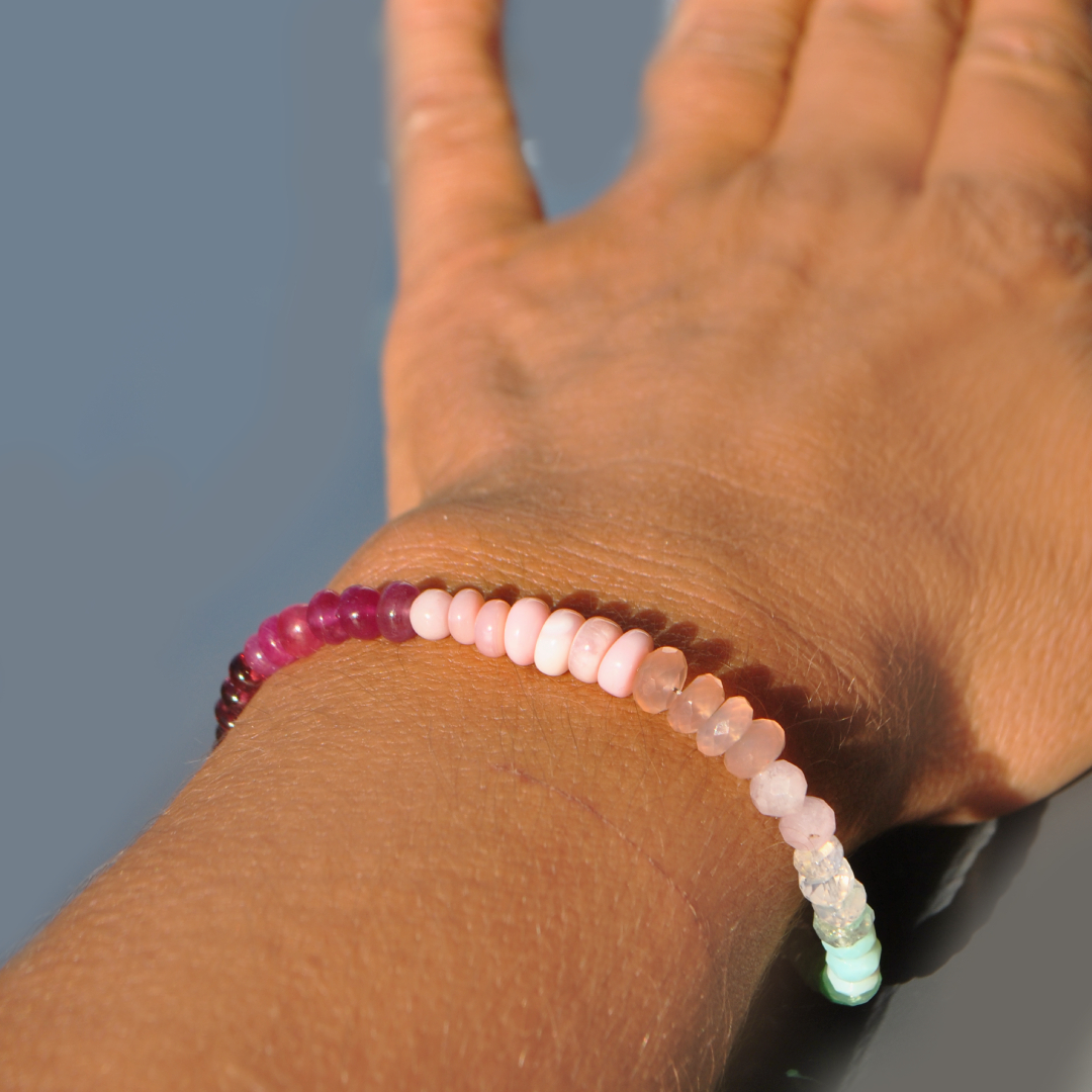 bracelet pastel multi pierres-9