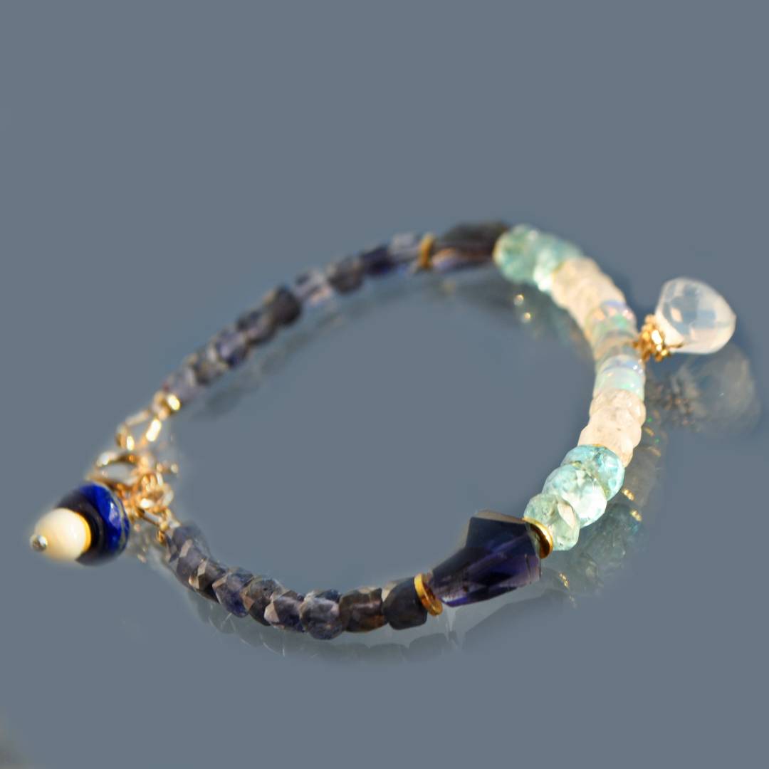 Bracelet lunaire iolite -3