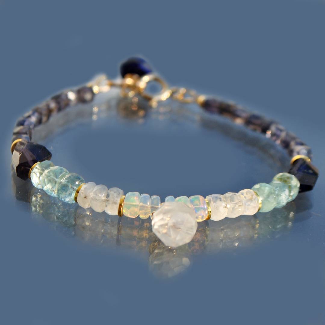 Bracelet lunaire iolite -2