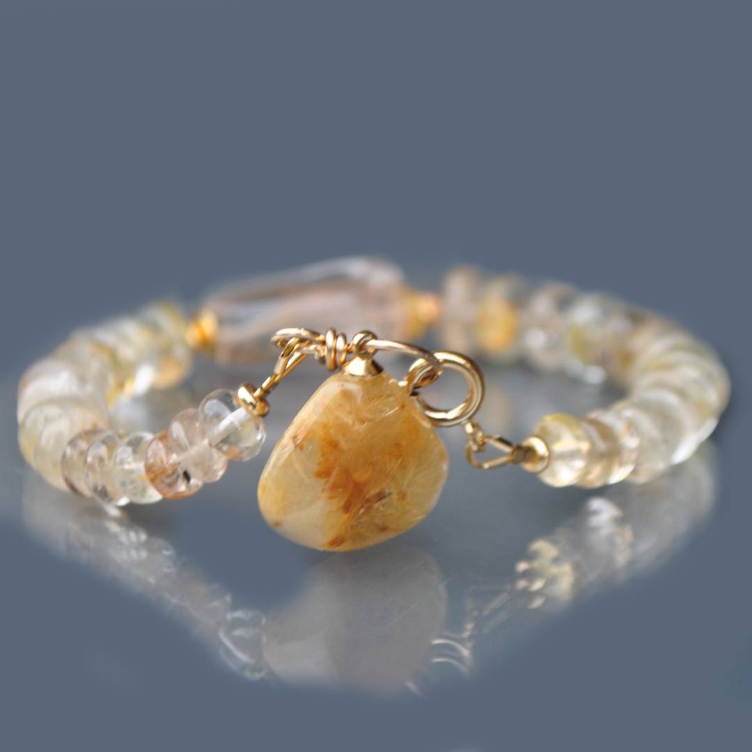 Bracelet quartz rutile-5