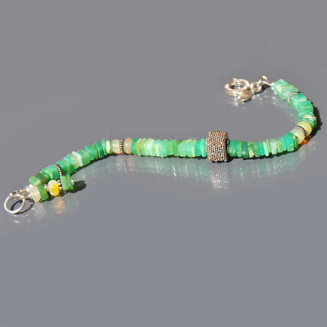 bracelet chrysoprase argent opale-6