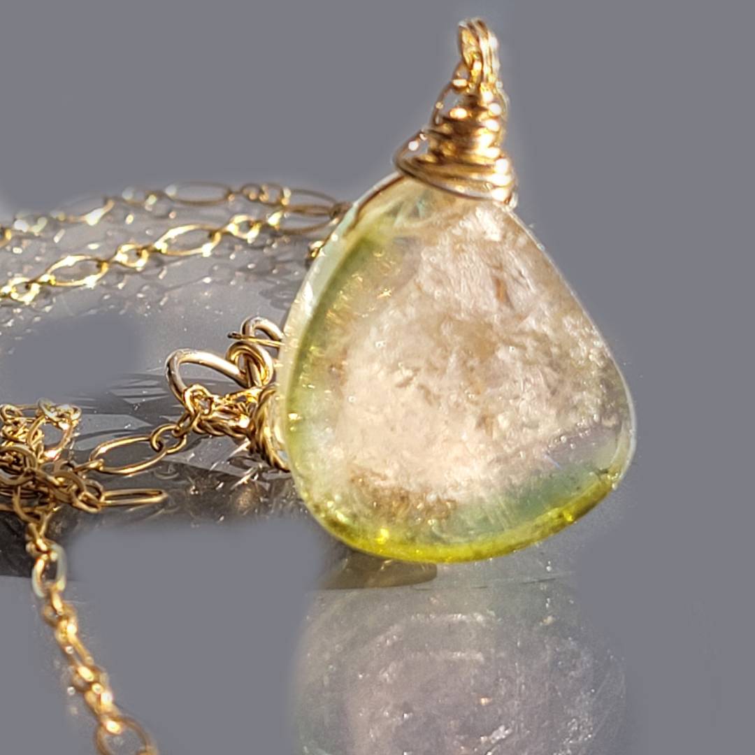 collier pendentif tourmaline melon d'eau-3