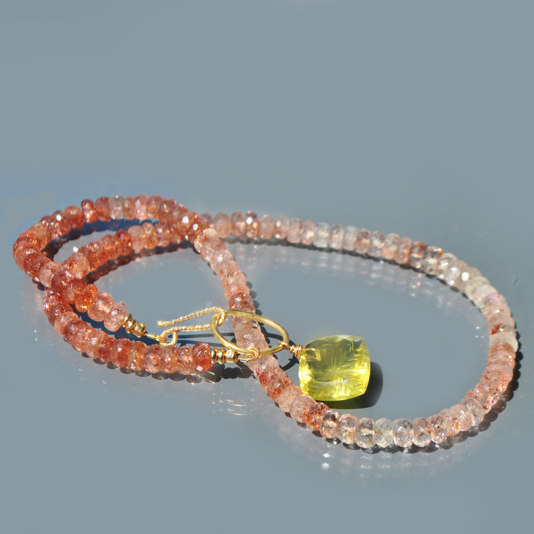 collier pierre de soleil quartz citron-7