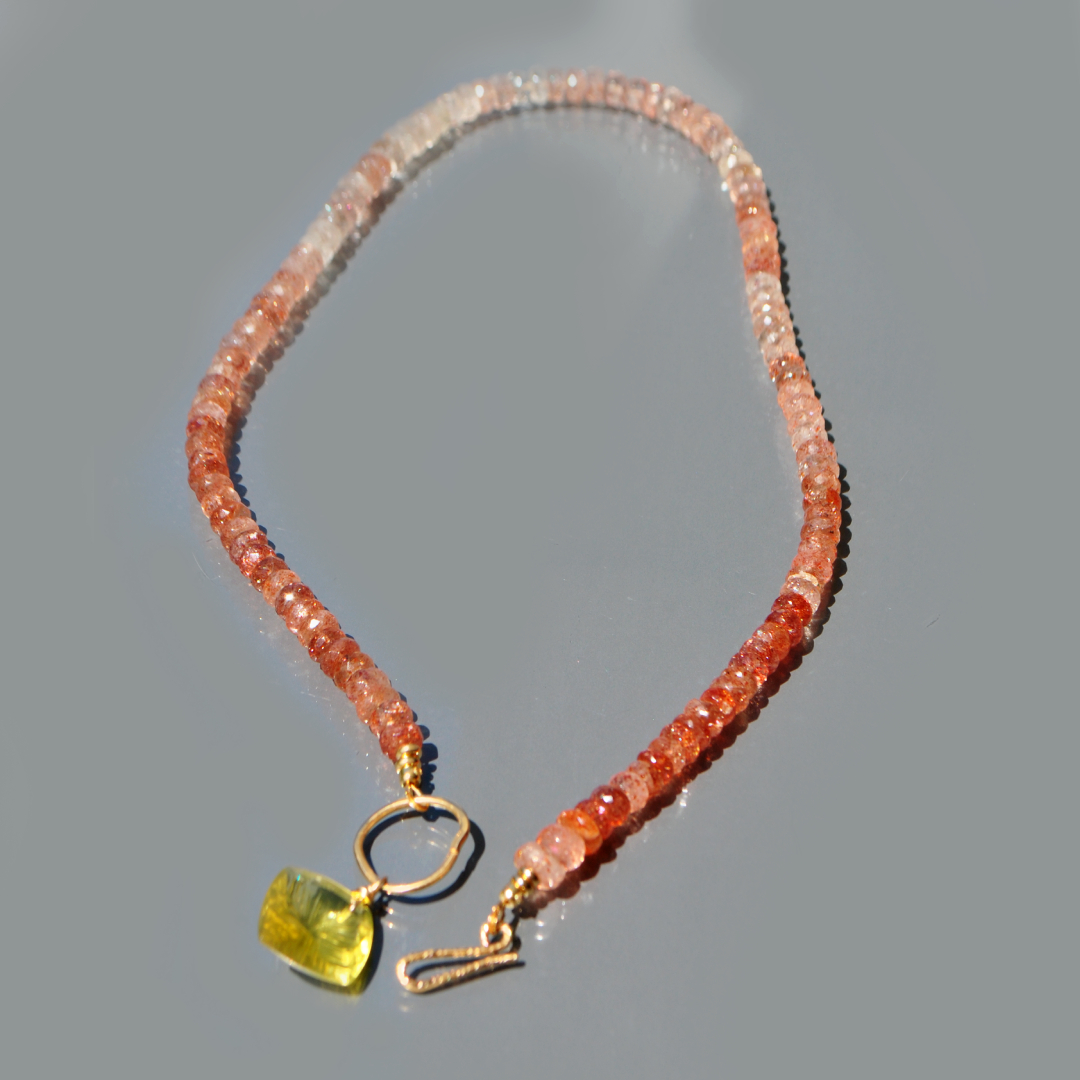 collier pierre de soleil quartz citron-4