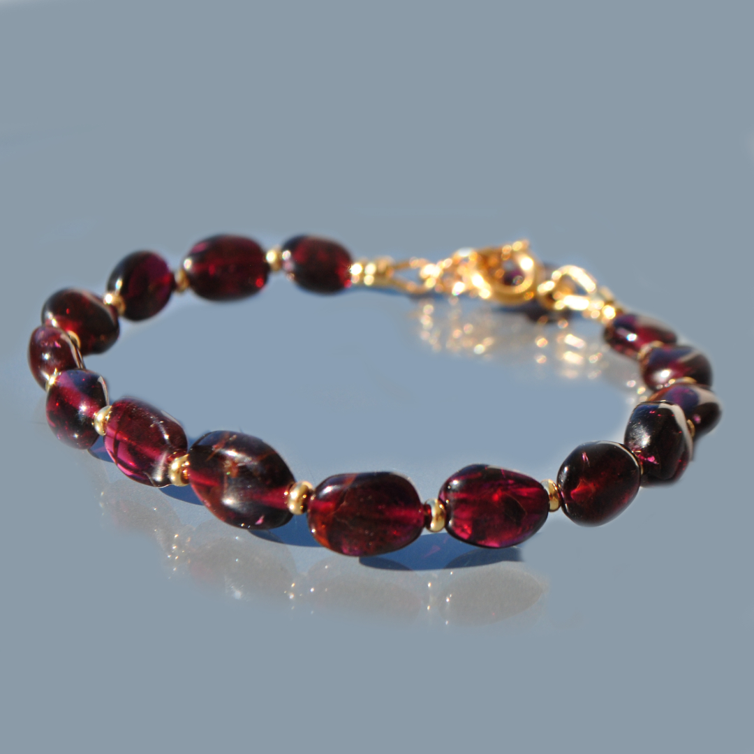 bracelet Grenat Rhodolite or14K