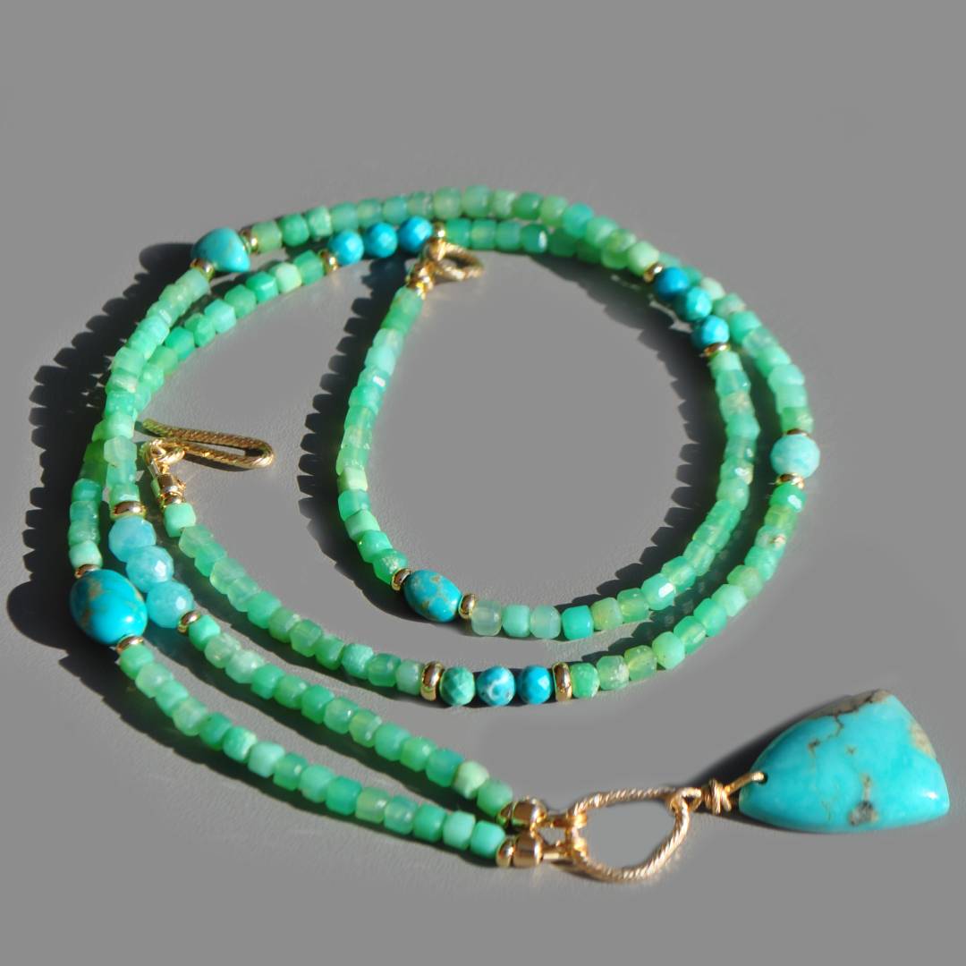 sautoir chrysoprase turquoise-1