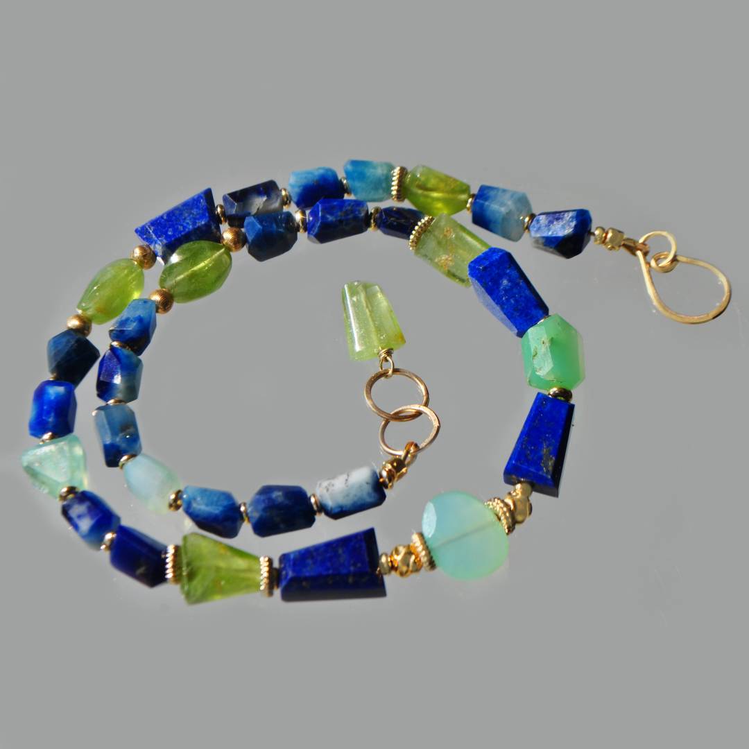 collier péridot lapis afghanite opale-6