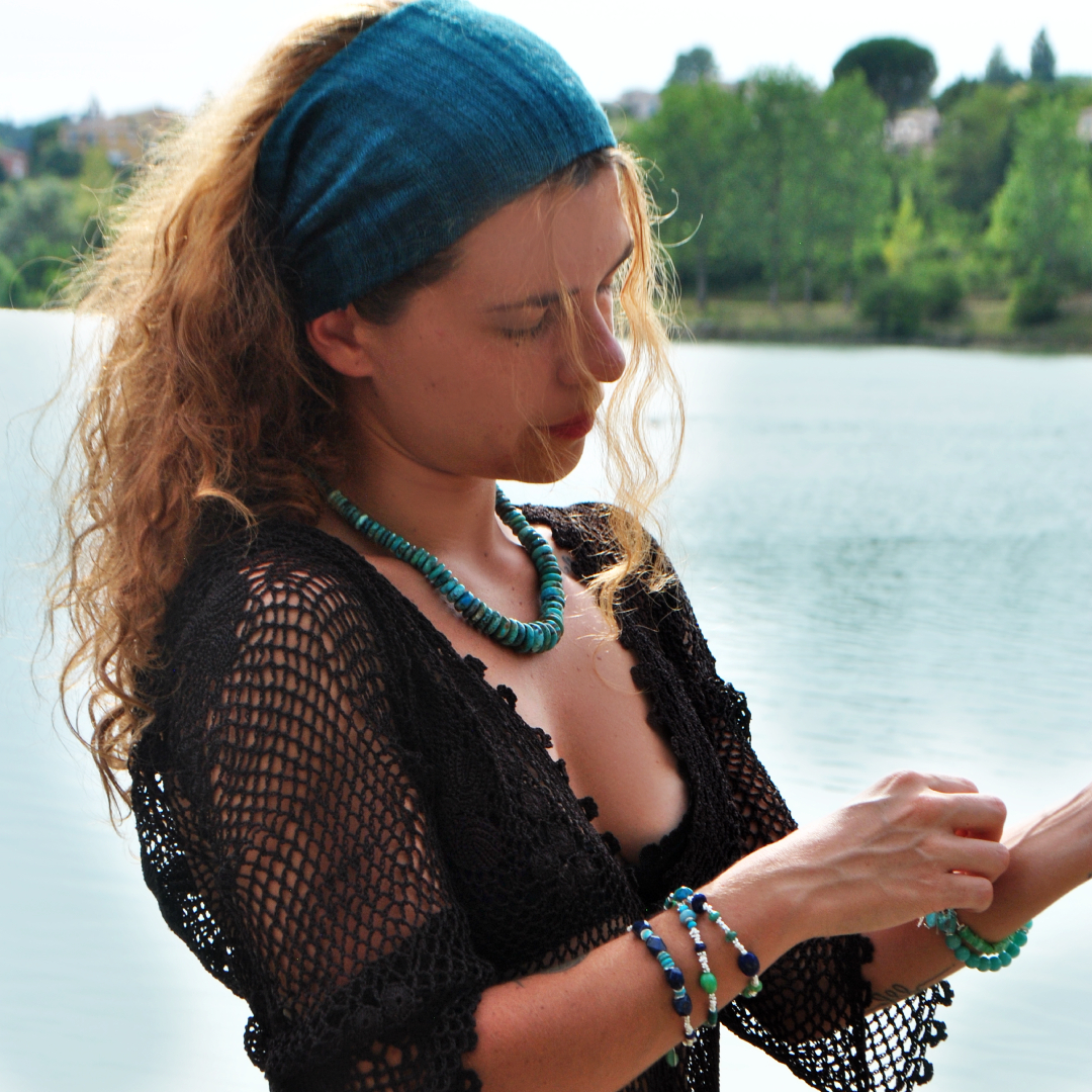 Bijoux turquoise naturelle amérindienne