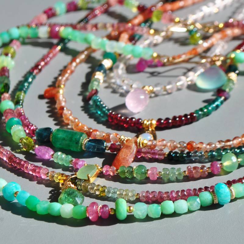 collier multi tourmaline pierre de soleil