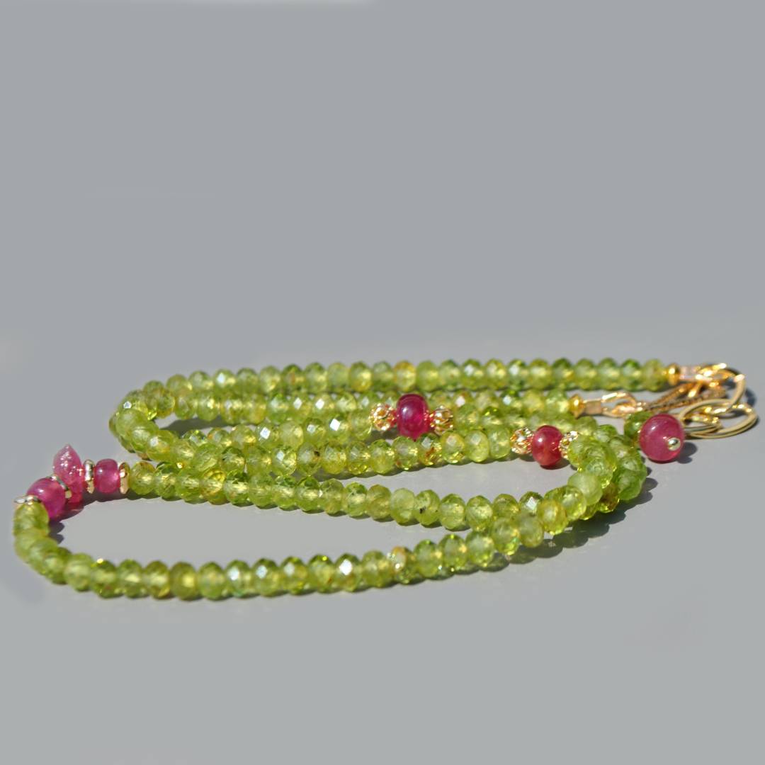 collier long peridot saphir rose 5