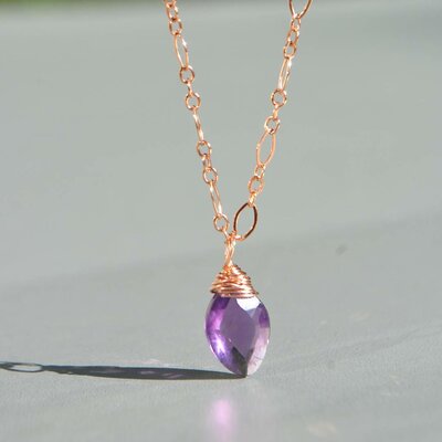 collier goutte amethyste-2