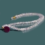 Collier amethyste rose Rubis Or-4