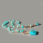 collier turquoise or rose-A