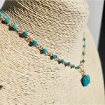 collier turquoise or rose-B