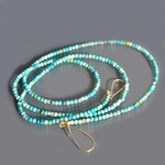 Sautoir fin Turquoise or