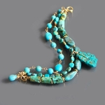 Bracelet 3 rangs turquoise 2024-4