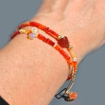 bracelet 2 rangs opale de feu--7