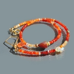 Bracelet 2 rangs opale de feu