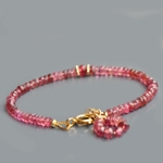 bracelet tourmalinbe rose Or14K -3
