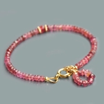 bracelet tourmalinbe rose Or14K -4