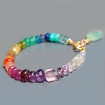 bracelet arc en ciel calcedoine coeur-2