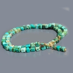 Collier long turquoise cube brut-8