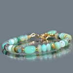 bracelet opale bleue du pérou or