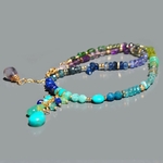 collier pendentif pierres bleues multi -6