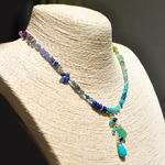 collier pendentif pierres bleues multi -7