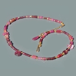 collier pierres rose tourmaline Saphir et Rhodloite-3