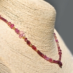 collier pierres rose tourmaline Saphir et Rhodloite-4