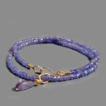 COLLIER tanzanite amethyste rose-2