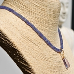COLLIER tanzanite amethyste rose-C