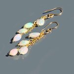 boucles d'oreilles pendantes opale welo