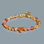 bracelet topaze saphir rose