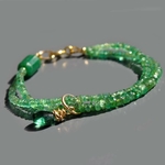 bracelet double en emeraude