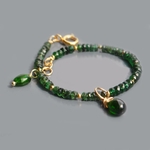 Bracelet émeraude chome diopside-3