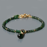 Bracelet émeraude chome diopside-7