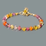 bracelet saphir rose cornaline quartz citron quartz rose