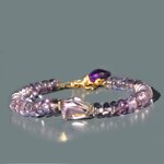bracelet amethyste rose ametrine