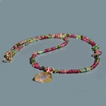collier long tourmaline pastèque-4