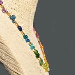 collier goutte facette saphir zircon-A