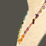 collier goutte facette saphir zircon-B