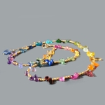 collier goutte facette saphir zircon