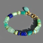Bracelet opale bleue lapis or-5