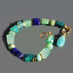 Bracelet opale bleue lapis or-6