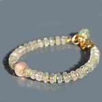 Bracelet quartz rose tourmaline verte-2