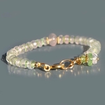 Bracelet quartz rose tourmaline verte-3