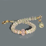 Bracelet quartz rose tourmaline verte-6