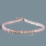 collier choker quartz rose OR